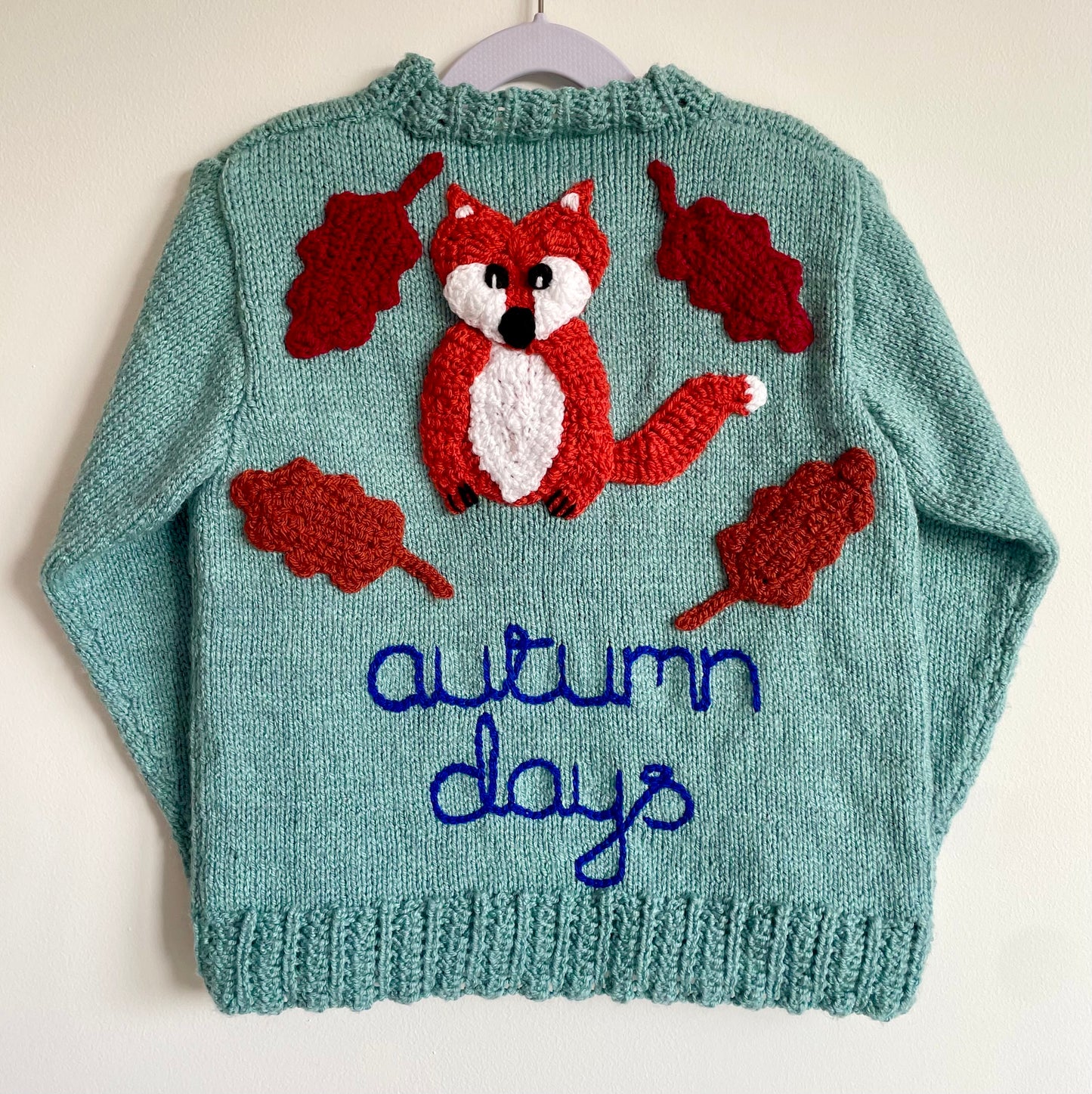 "Autumn Days" Handmade Jumper Size Approx 5-7 Years