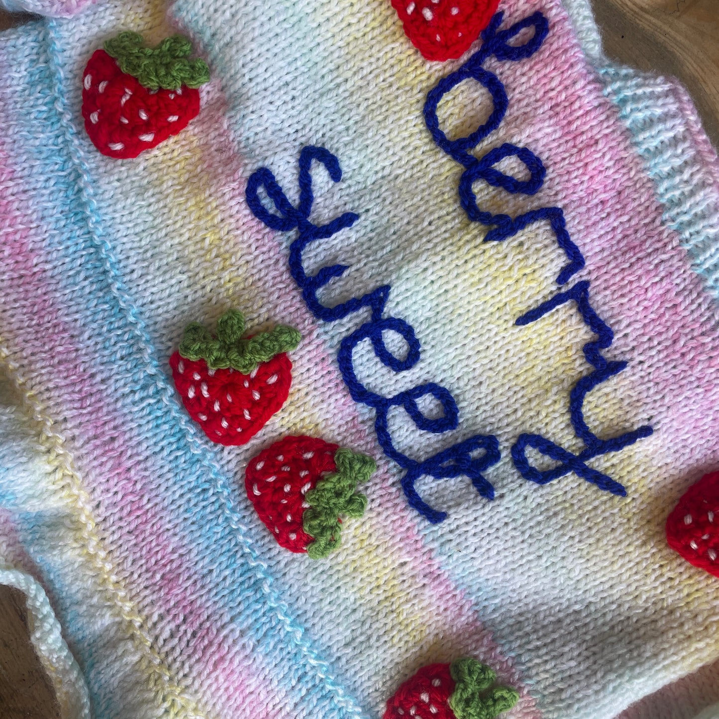 “Berry Sweet” Handmade Cardigan Size Approx 1.5-2.5 Years