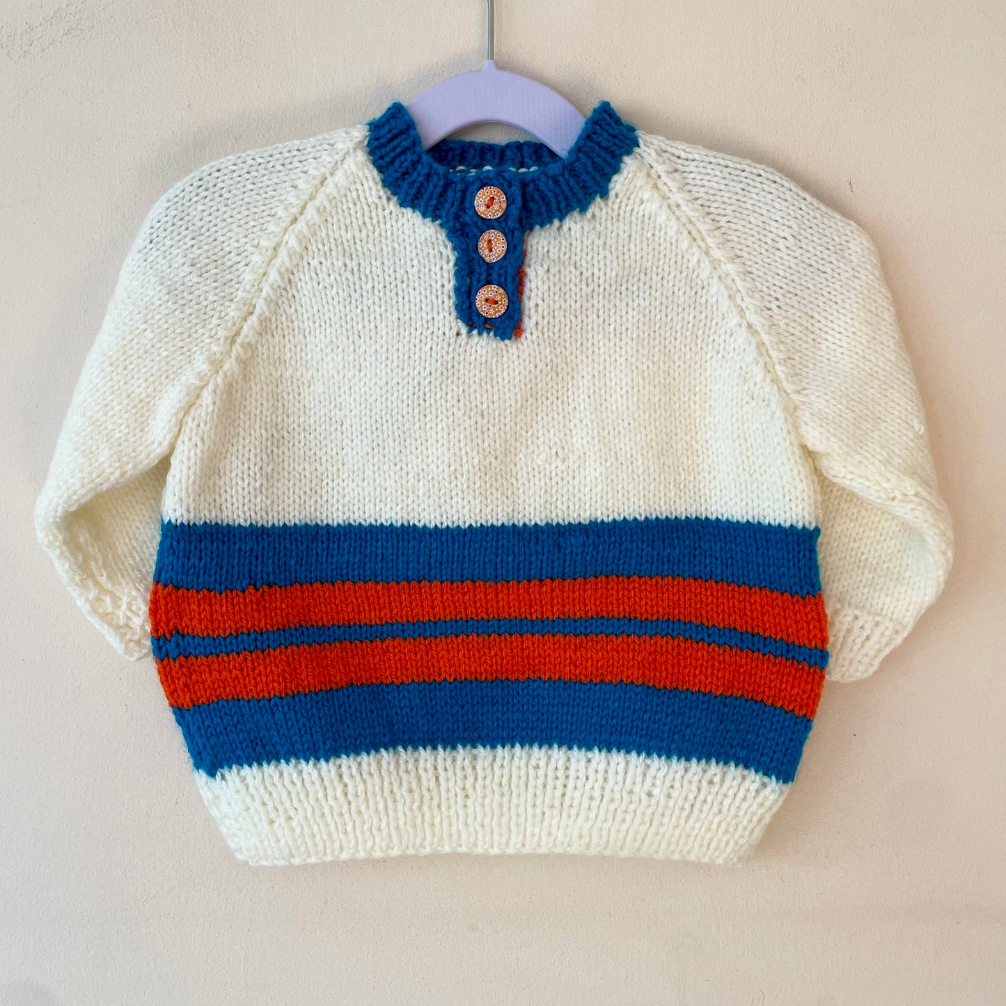 "Lil Pumpkin" Handmade Jumper Size Approx 2-3 Years