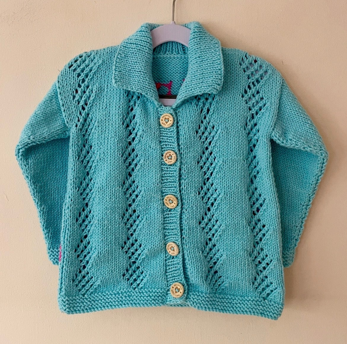 "Sprinkle Party" Handmade Cardigan Size Approx 2-4 Years