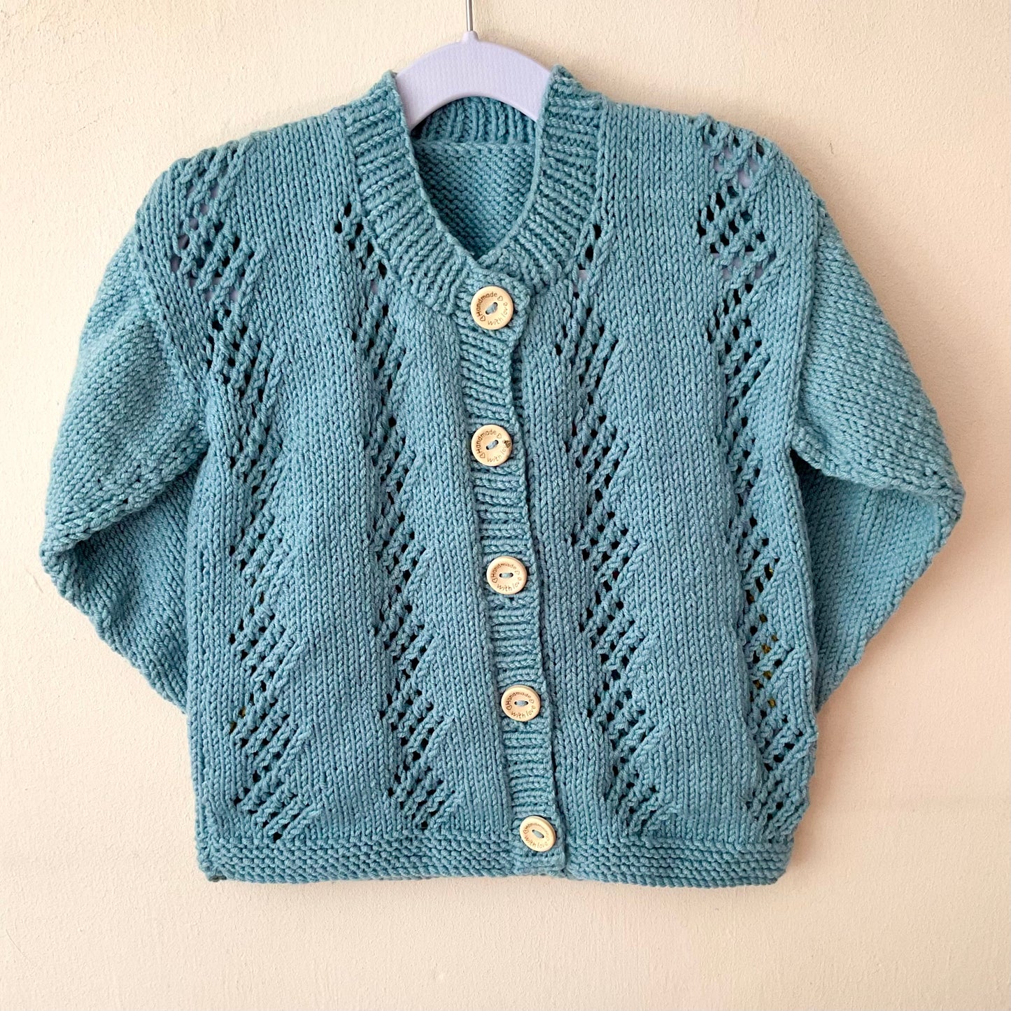 “Bee Happy” Handmade Cardigan Size Approx 3-4 Years