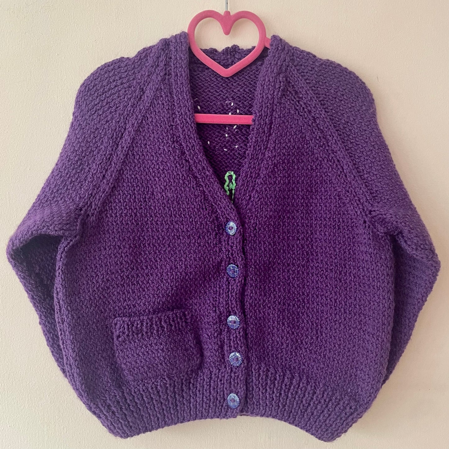 "Trick or Treat” Handmade Cardigan Size Approx 3-5 Years
