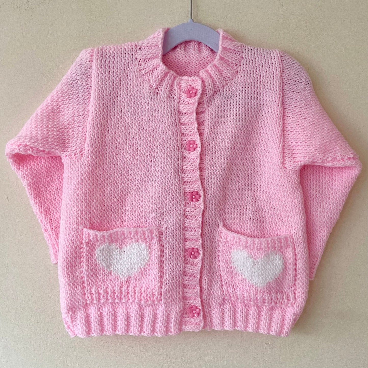 "All You Need Is Love" Handmade Cardigan Size Approx 3-5 Years