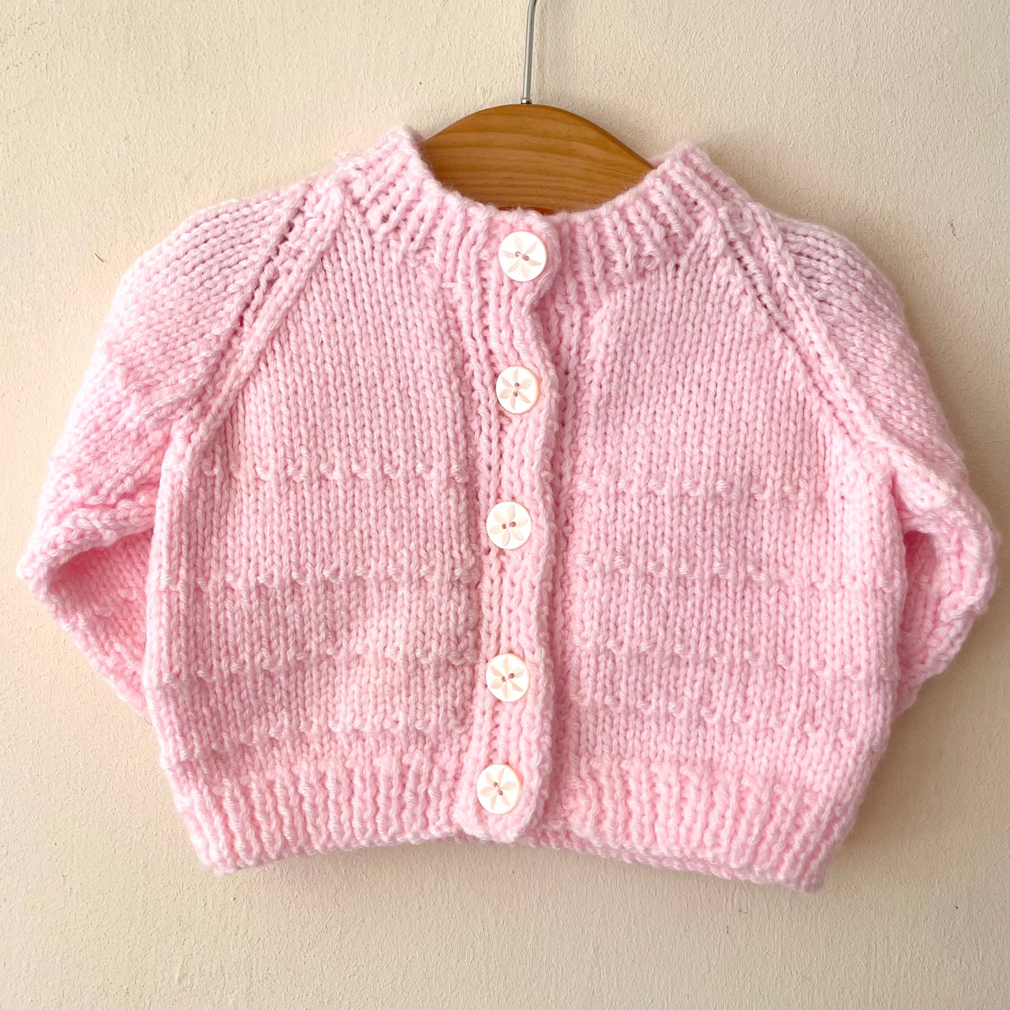 "Splash” Handmade Cardigan Size Approx 0-6 Months