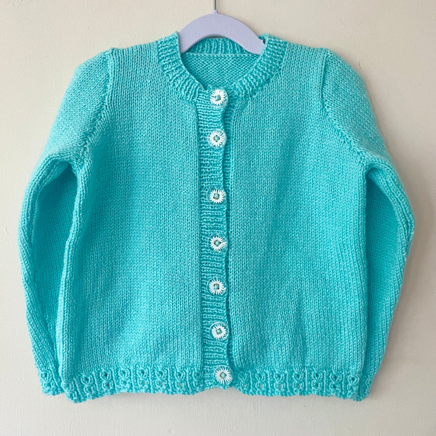 "Let's Go Girls” Handmade Cardigan Size Approx 3-5 Years