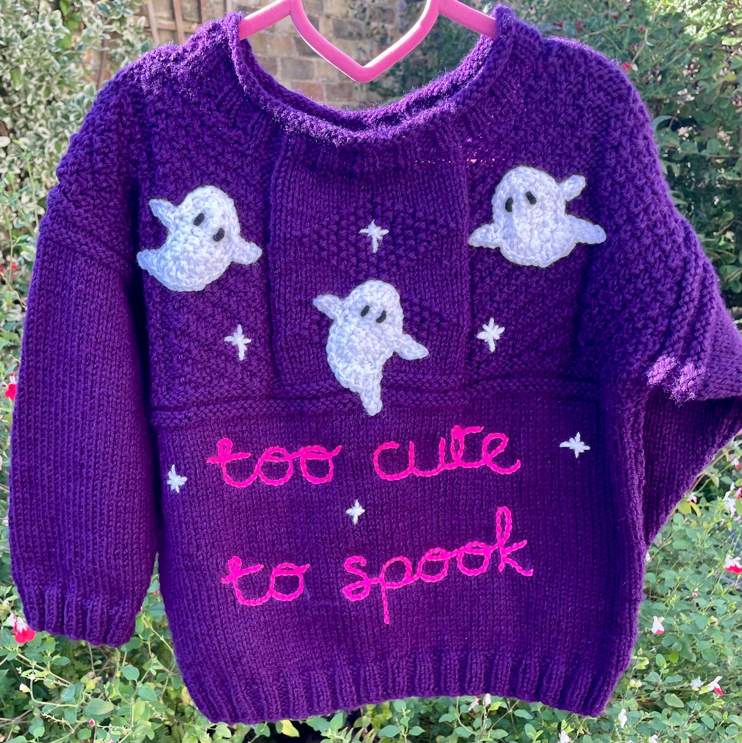 "Too Cute To Spook" Handmade Jumper Size Approx 3-5 Years