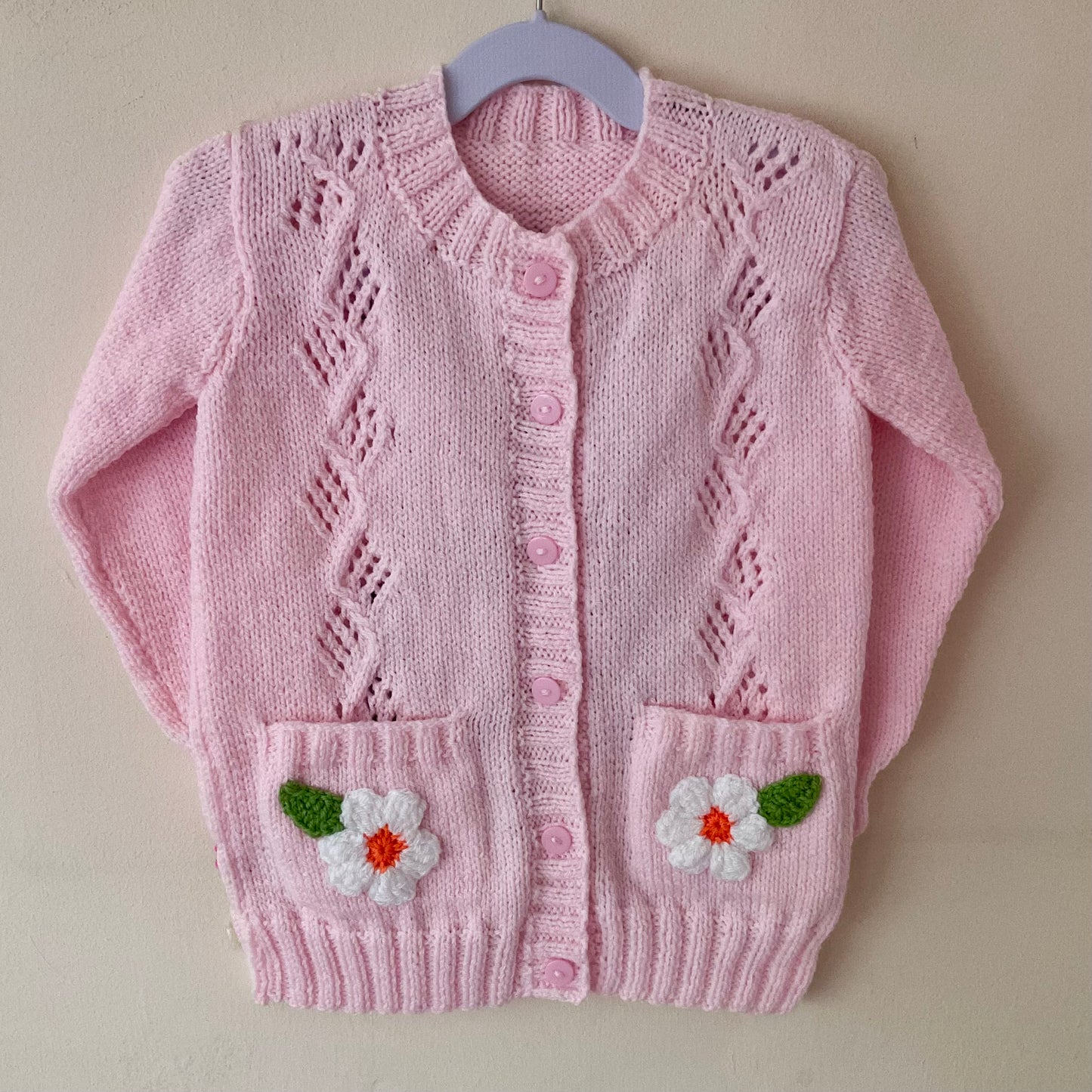“Wild and Free” Handmade Cardigan Size Approx 3-5 Years