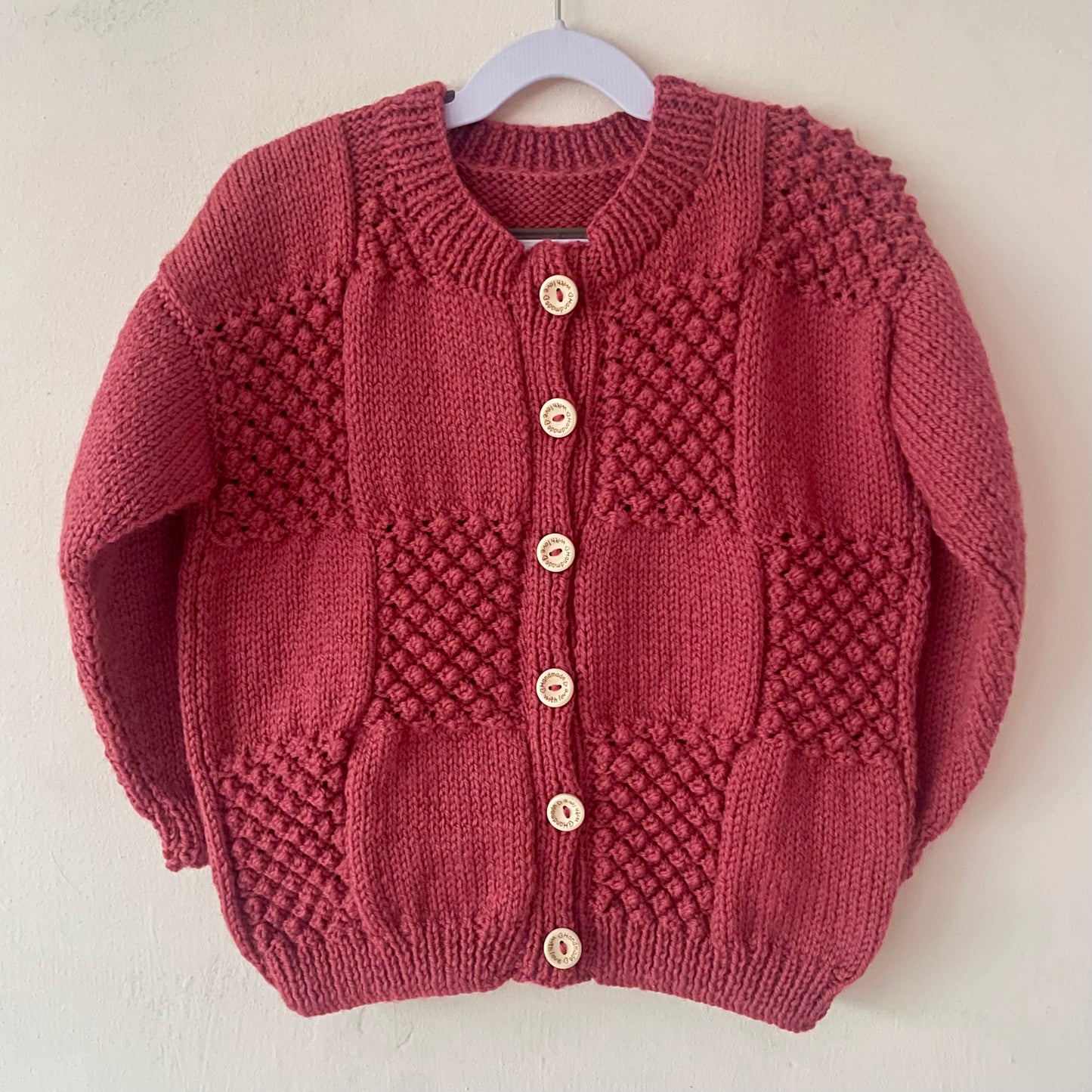 "Charlie and the Chocolate Factory" Handmade Cardigan Size Approx 6-8 Years
