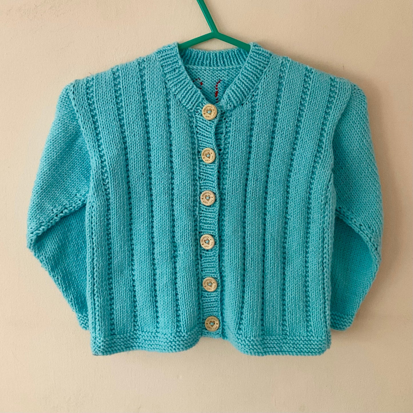 "Hello Sunshine" Handmade Cardigan Size Approx 3-4 Years