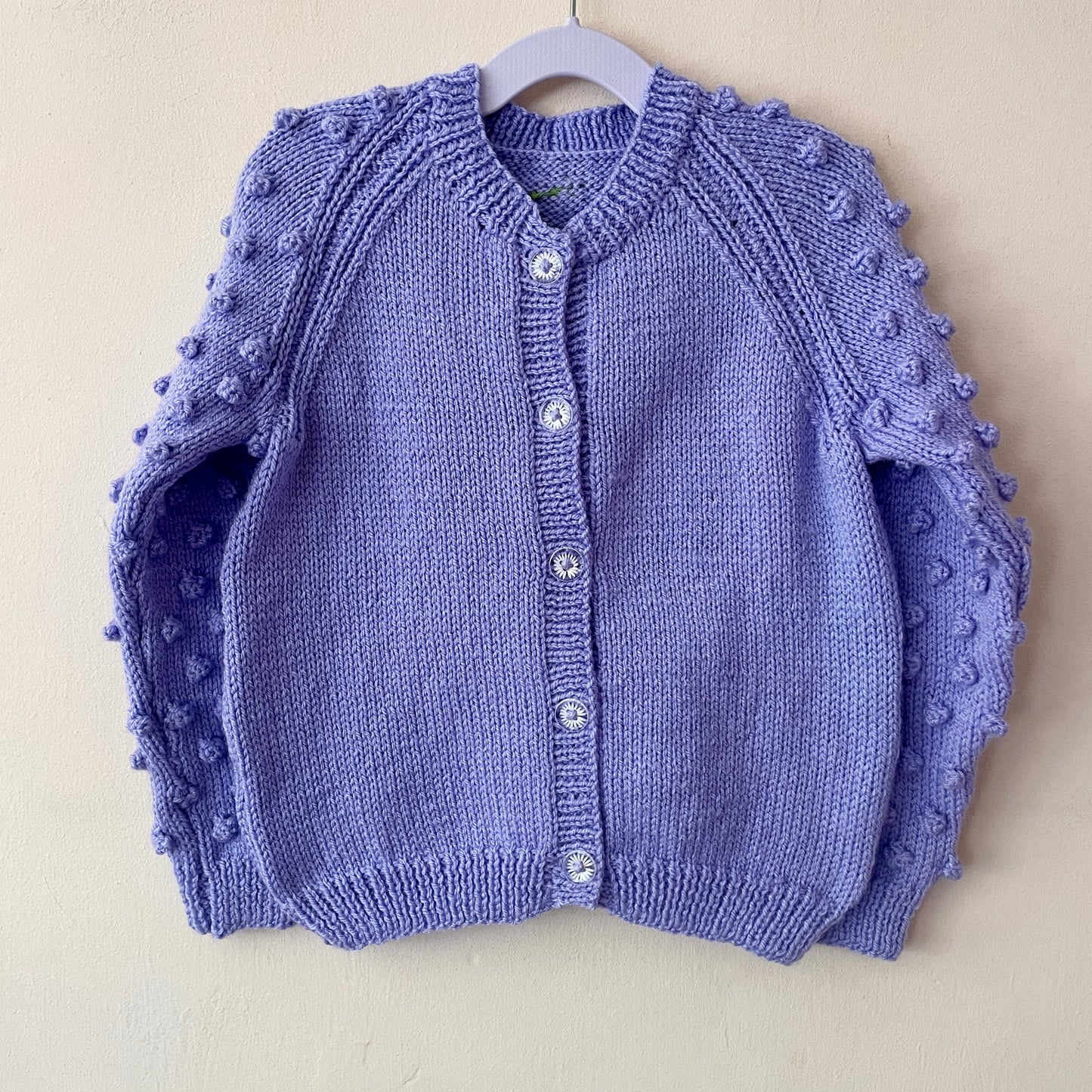 “Ice Cream Club” Handmade Purple Cardigan Size Approx 3-5 Years