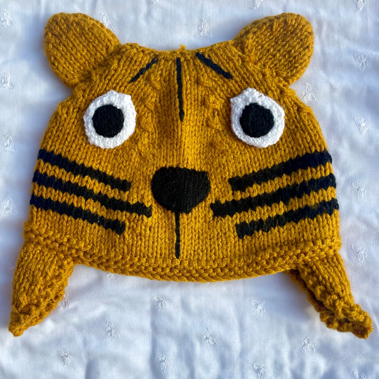 Hand Knitted Tiger Hat - Age 3-5 Years