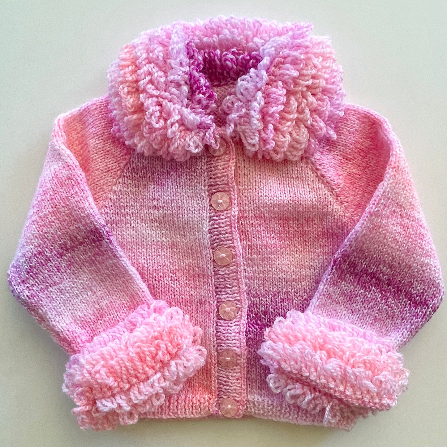 "Bisous” Handmade Cardigan Size Approx 1-2 Years