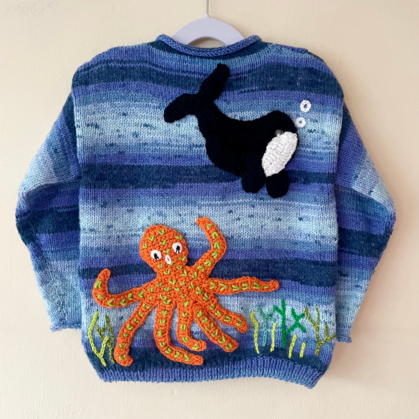 "Tiddler's Late!" Handmade Double Sided Jumper Size Approx 3-5 Years