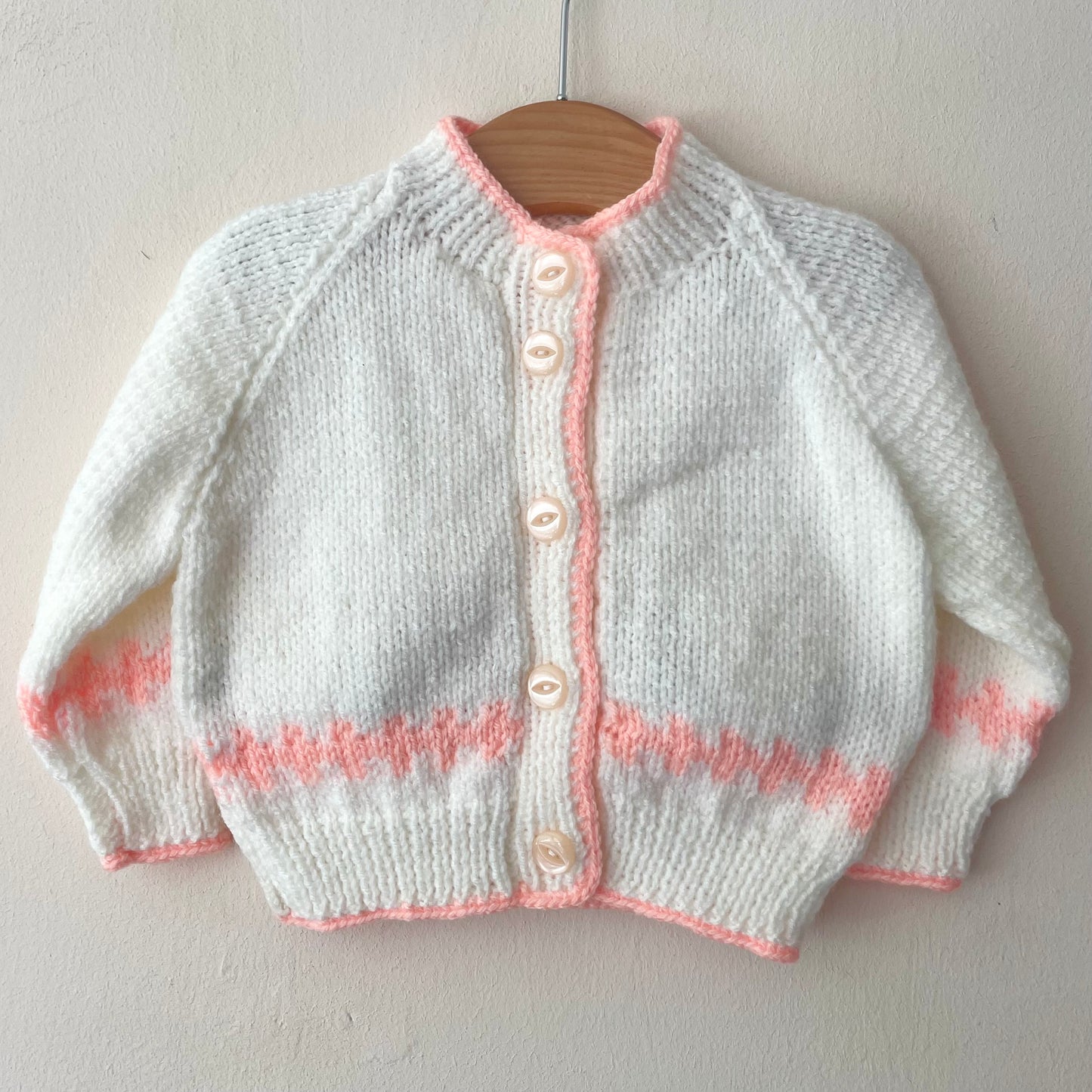 "Swimming Ducks” Handmade Cardigan Size Approx 6-12 Months