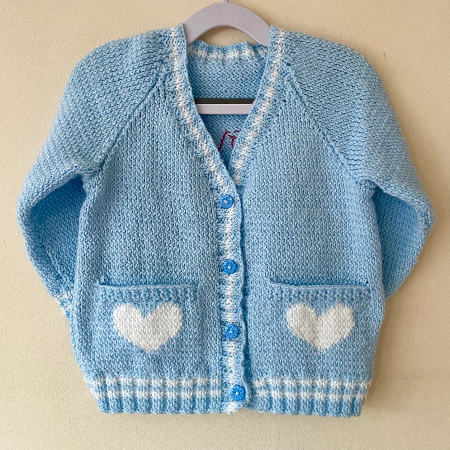"Love Is All You Need” Handmade Cardigan Size Approx 3-4 Years