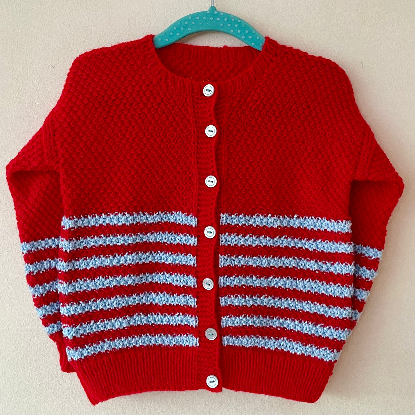 "Sleigh Ride" Handmade Cardigan Size Approx 2-3 Years