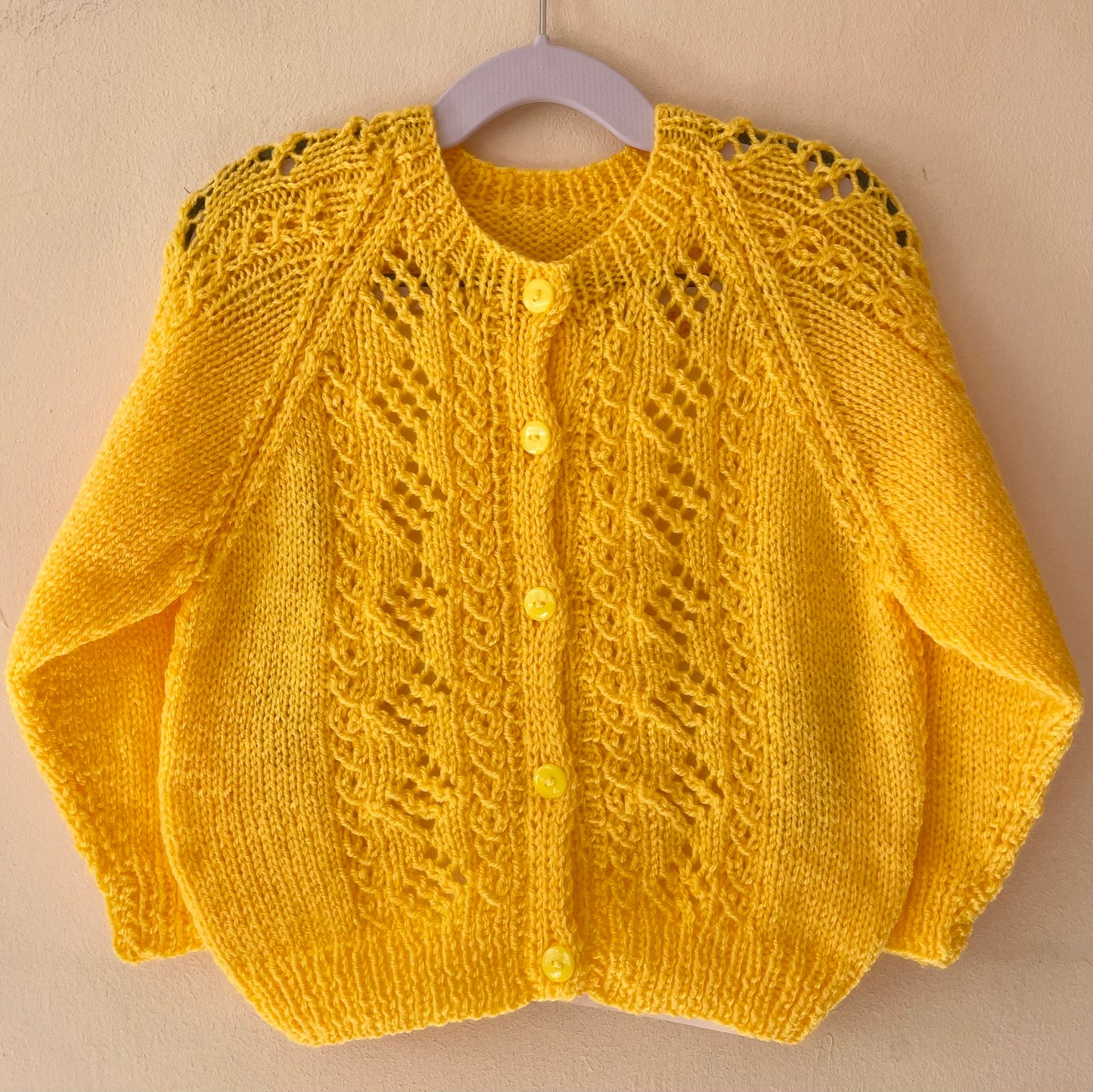 "Hop Hop Hop" Handmade Cardigan Size Approx 2-3 Years