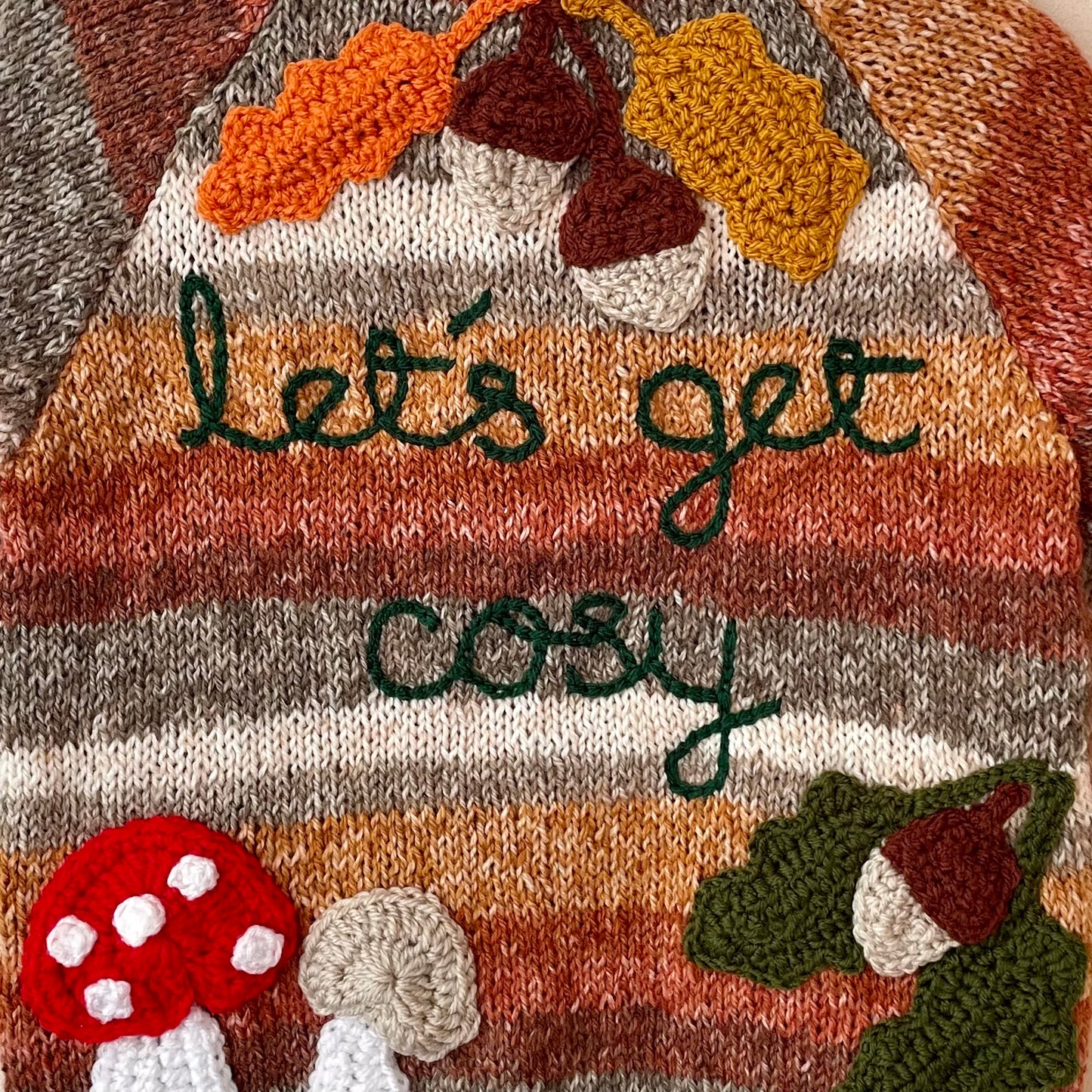 “Let's Get Cosy” Handmade Cardigan Size Approx 2.5-3.5 Years