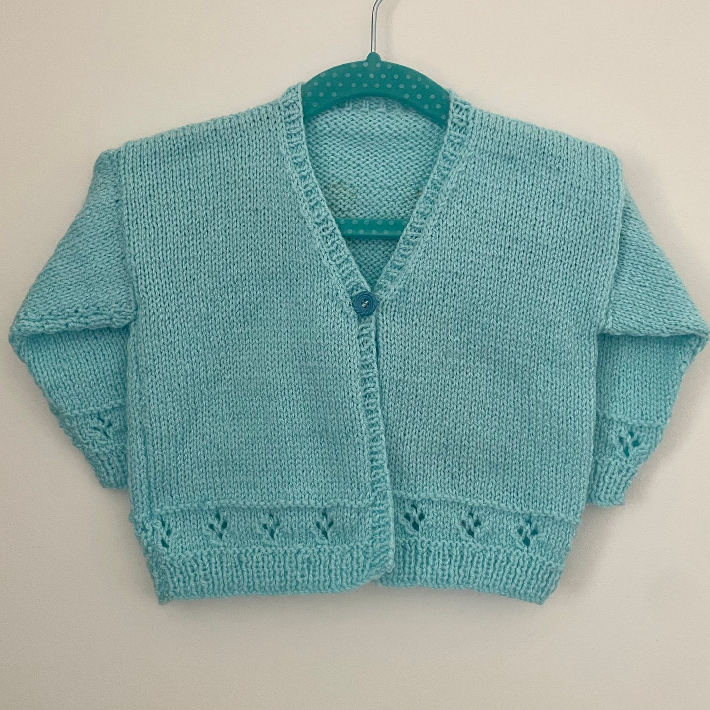 "Good Vibes" Handmade Cardigan Size Approx 6-12 Months