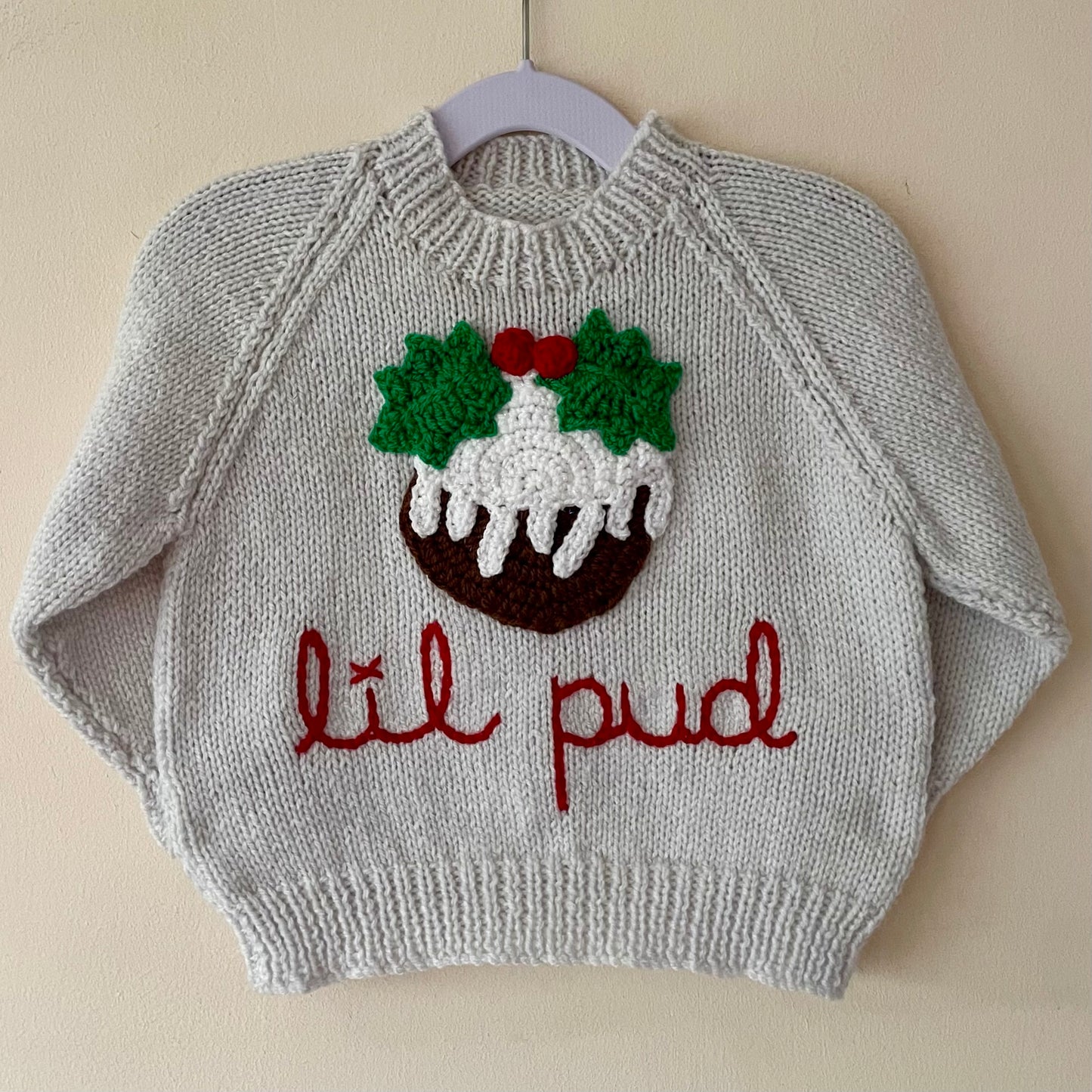 "Lil Pud" Handmade Jumper Size Approx 2-3 Years