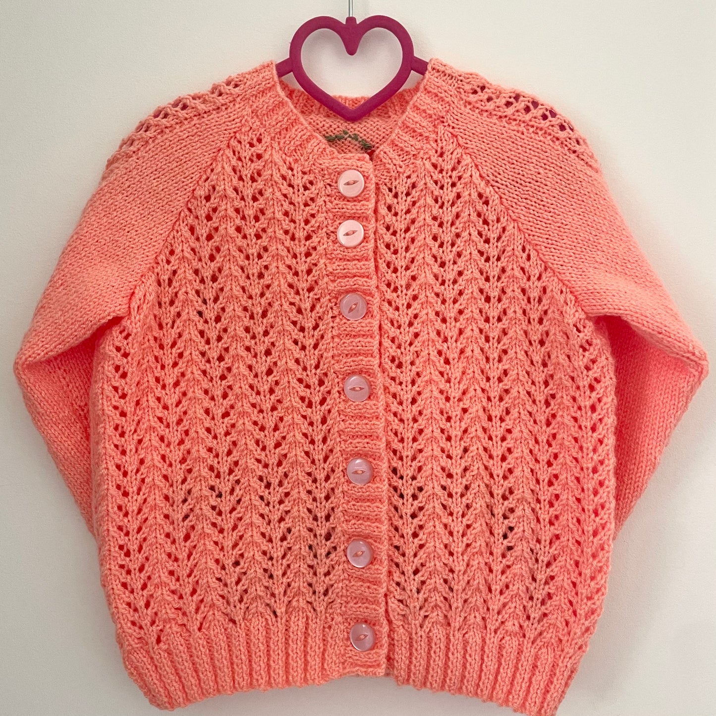 "Who's Come To Tea?" Handmade Cardigan Size Approx 4-5 Years