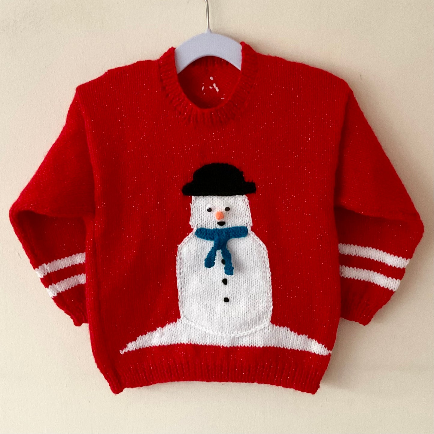 "Let It Snow" Handmade Jumper and Hat Size Approx 2-3 Years