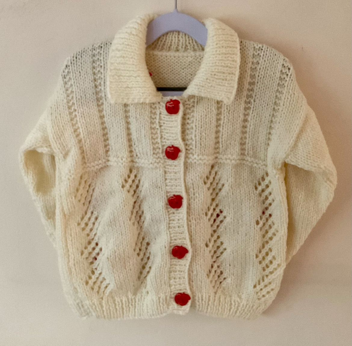 "Love Is All You Need" Handmade Cardigan Size Approx 3-5 Years