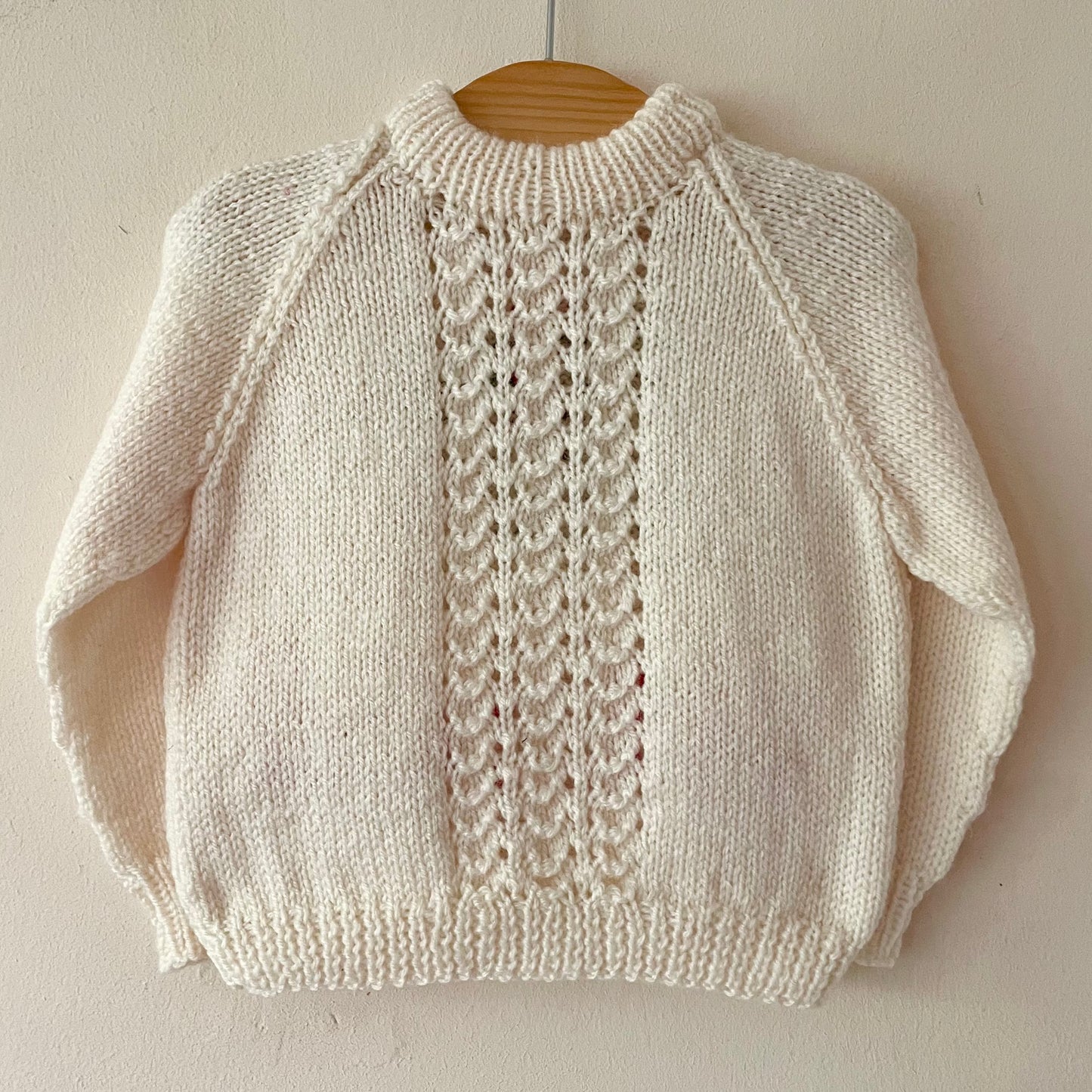 "Lil Pud" Handmade Cream Jumper Size Approx 12-18 Months