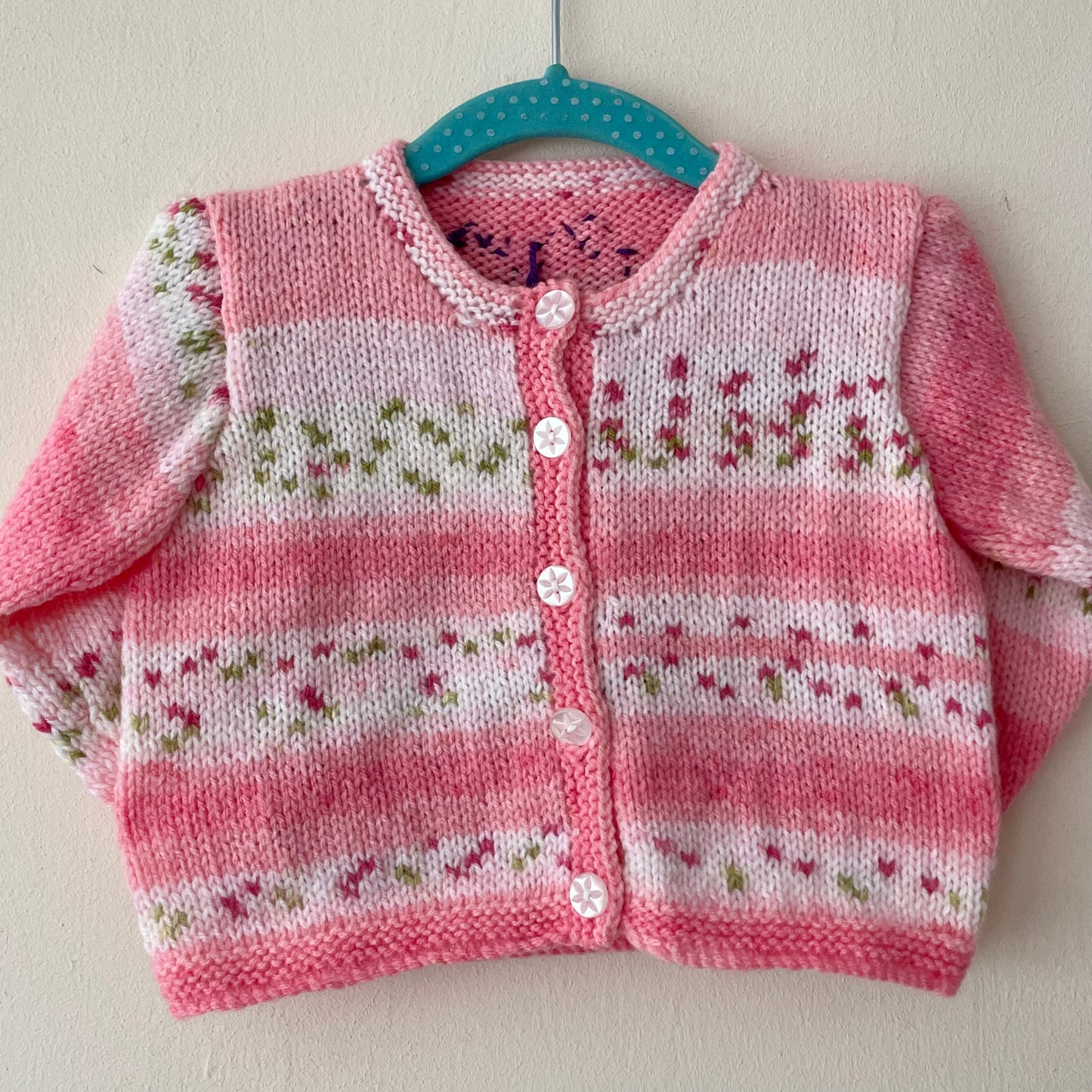 "Bloom" Handmade Cardigan Size Approx 6-12 Months