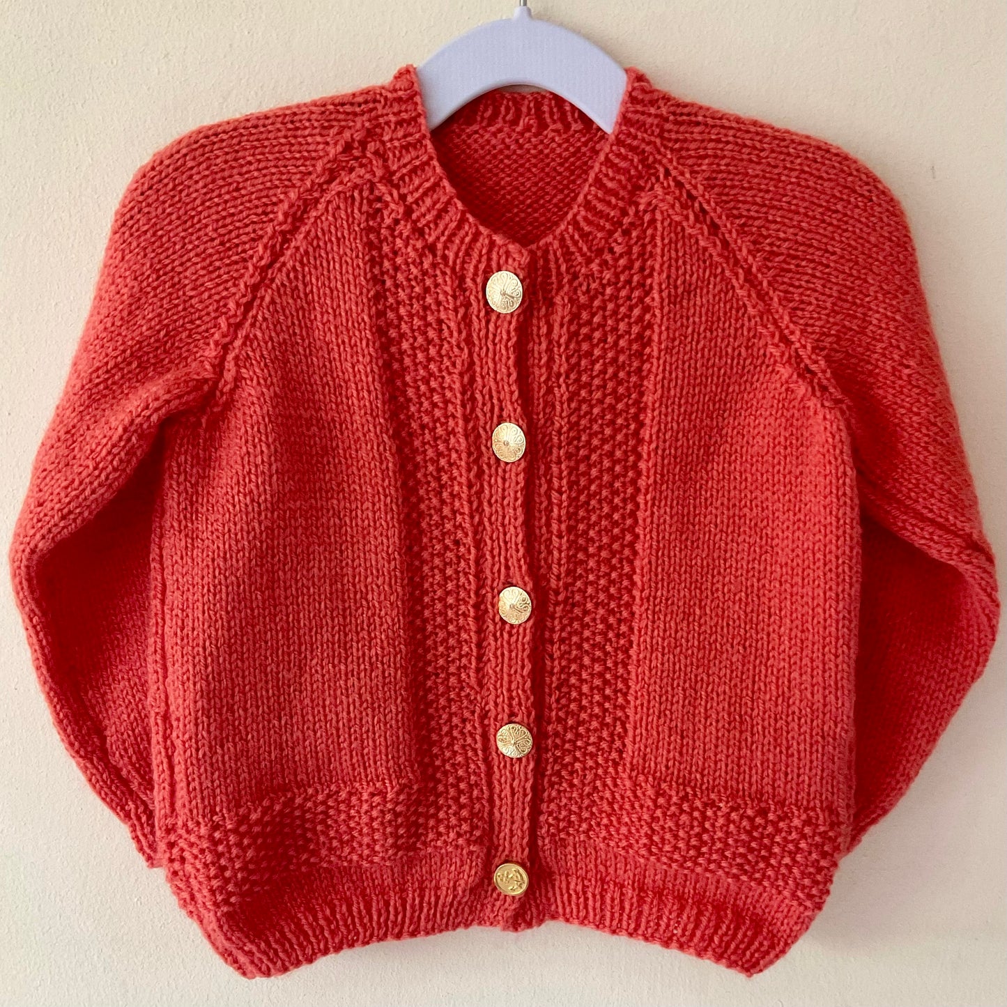 "Pumpkin Spice” Handmade Cardigan Size Approx 2-3 Years