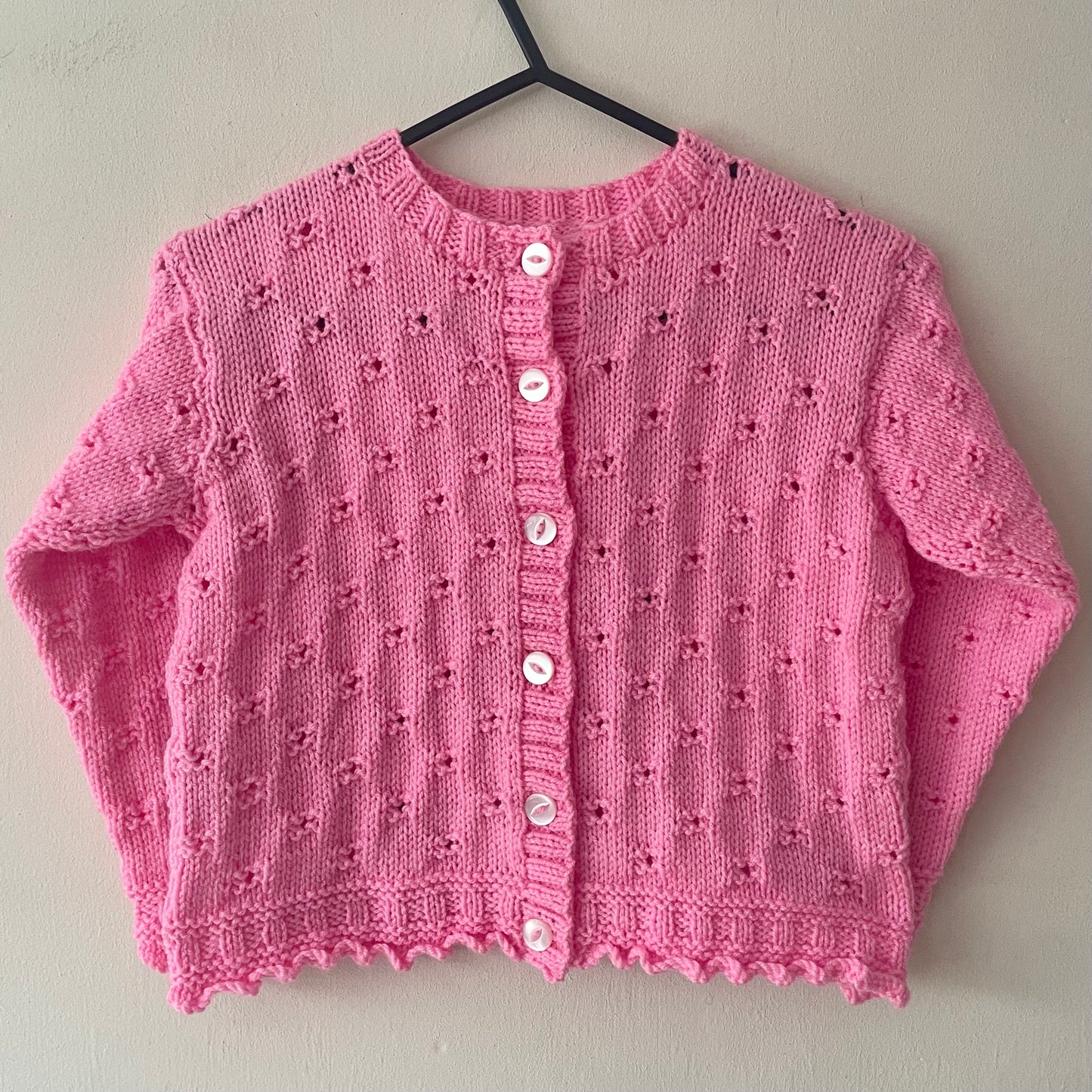 "Let Your Dreams Bloom” Handmade Cardigan Size Approx 3-5 Years