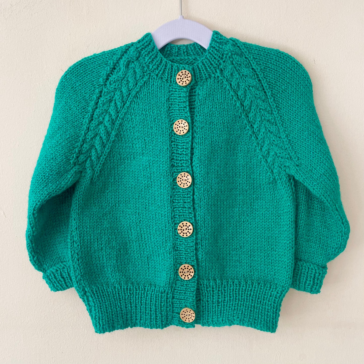 "Swan Lake” Handmade Green Cardigan Size Approx 2-3 Years