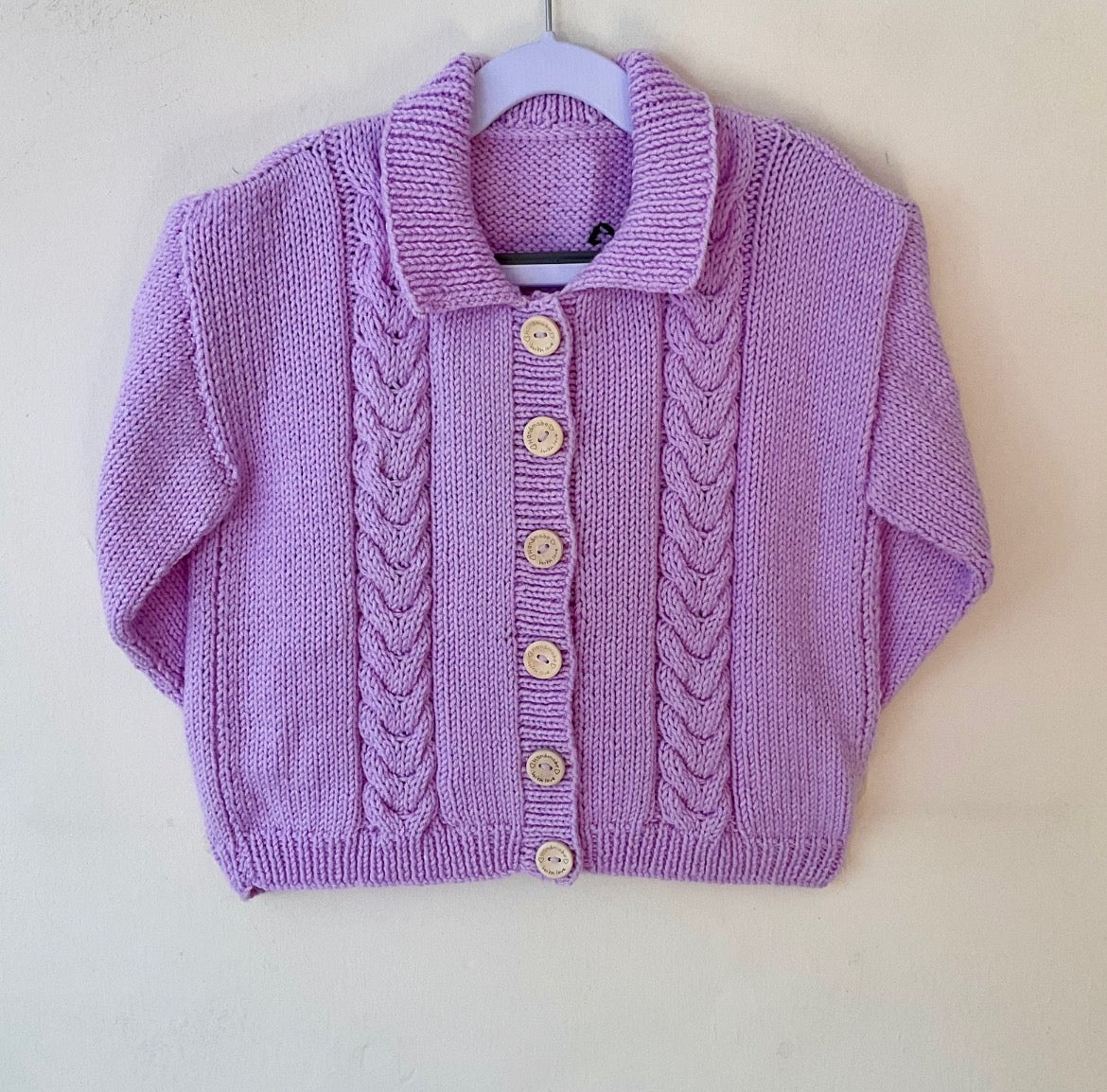 "Spooky" Handmade Cardigan Size Approx 3-5 Years
