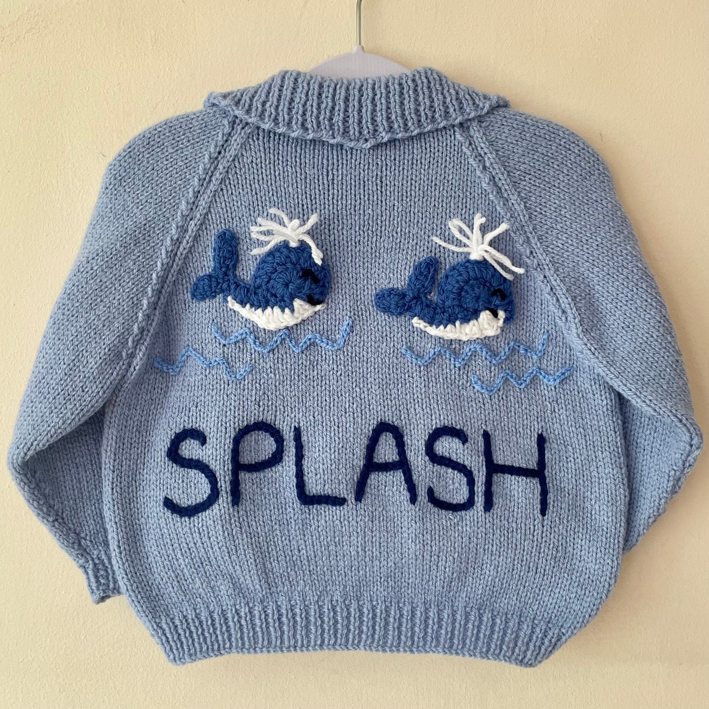 "SPLASH" Handmade Jumper Size Approx 2-3 Years
