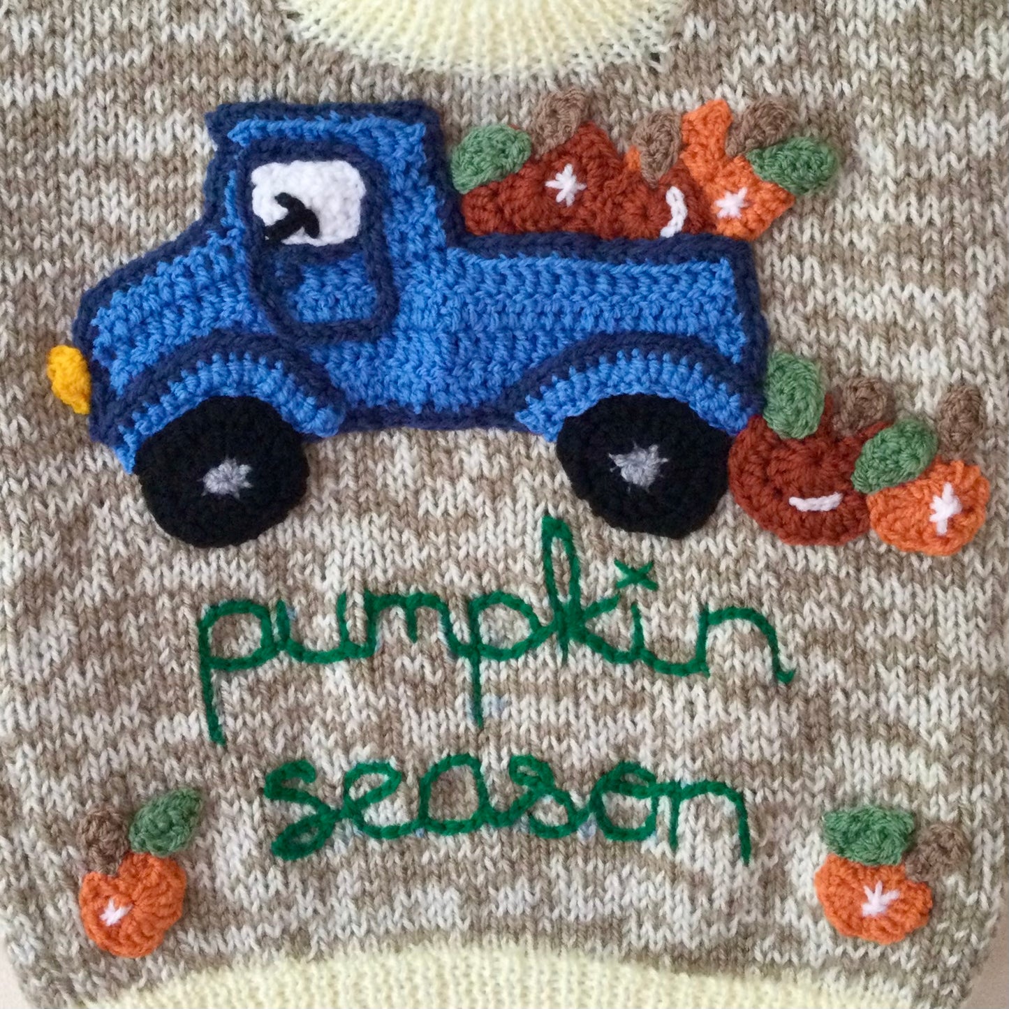 “Pumpkin Season” Handmade Jumper Size Approx 2.5-3.5 Years