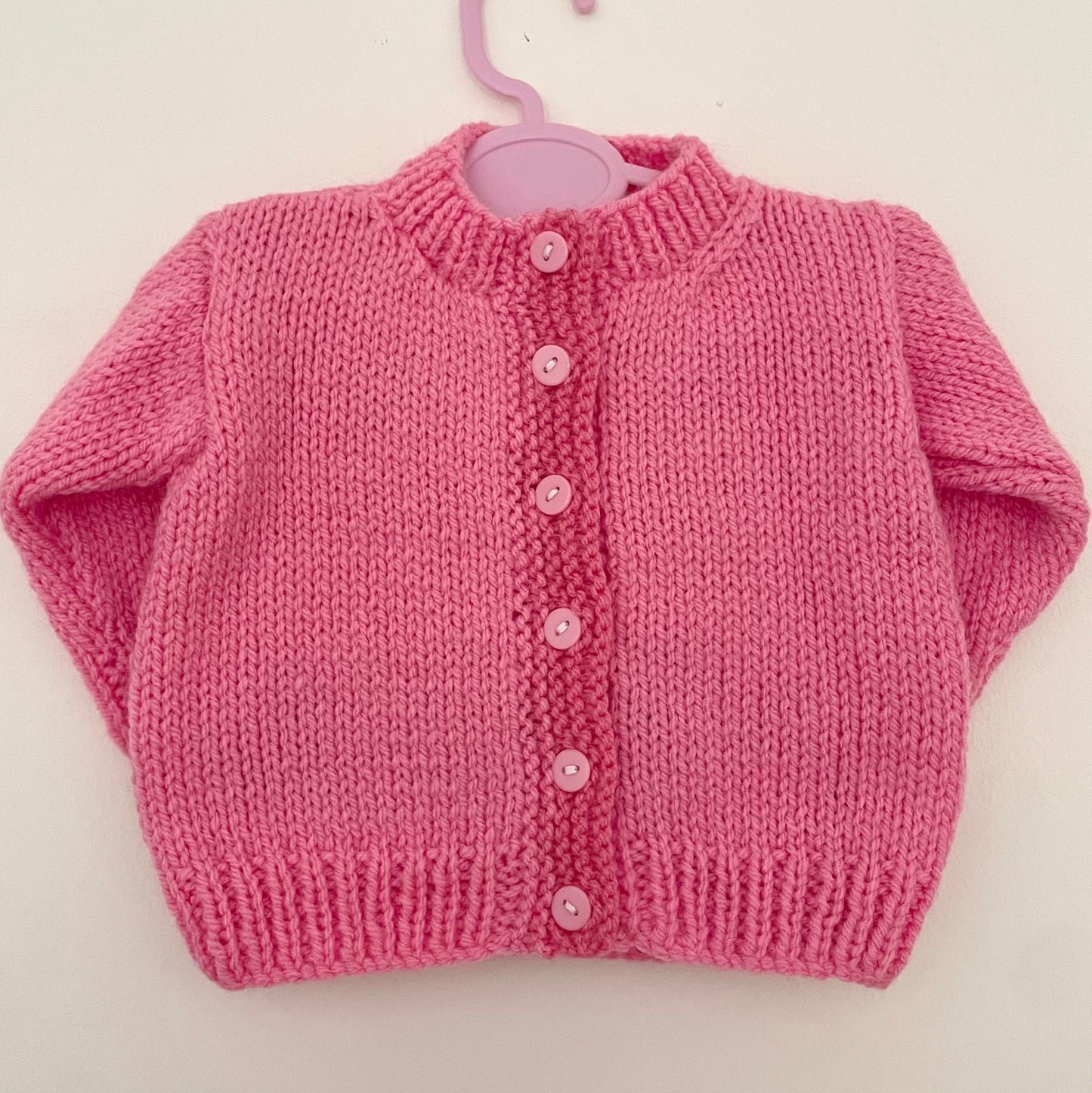 "Pear-fect" Handmade Cardigan Size Approx Newborn to 3 Months