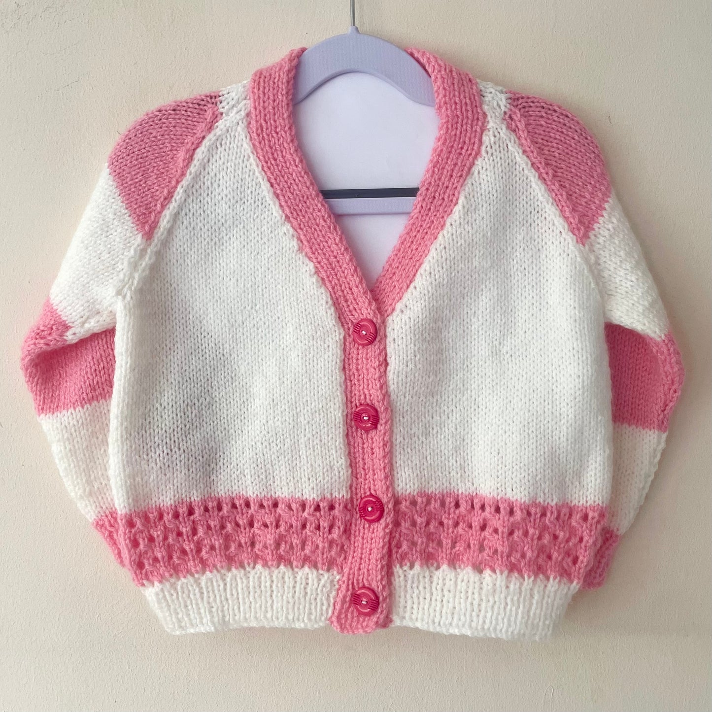"Ma Cherie” Handmade Cardigan Size Approx 3-4 Years
