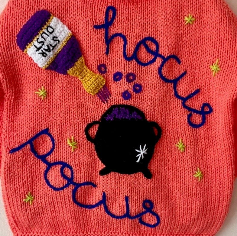 "Hocus Pocus" Handmade Cardigan Size Approx 3-5 Years