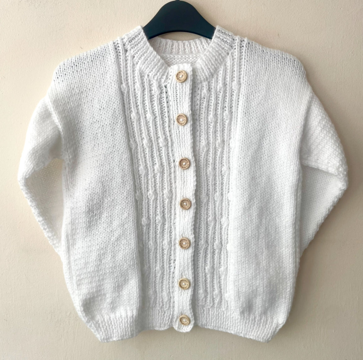 “Game, Set, Match” Handmade Cardigan Size Approx 7-9 Years