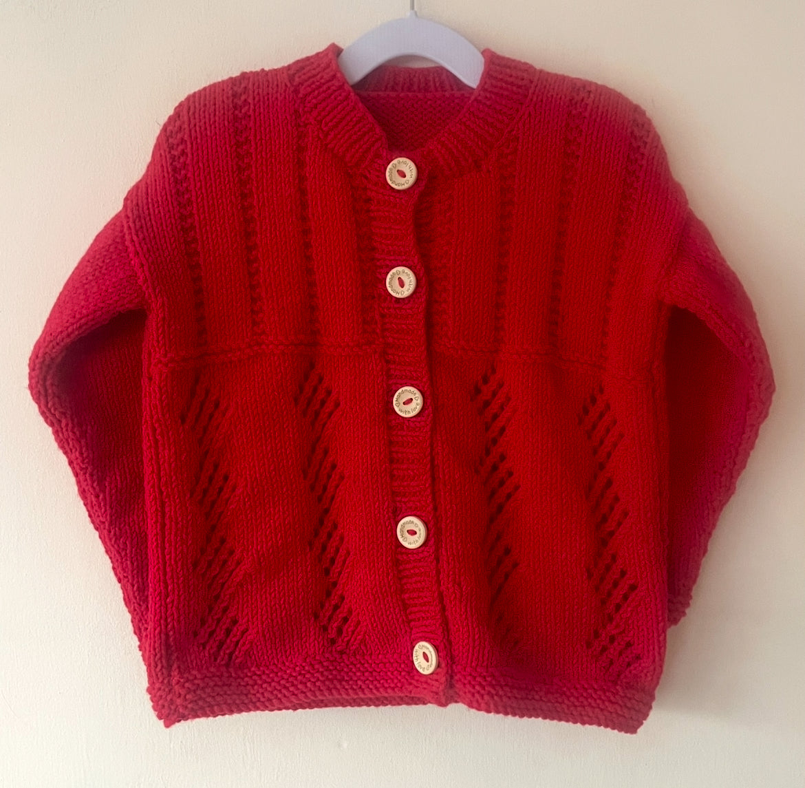 "’Tis The Season” Handmade Cardigan Size Approx 3-5 Years