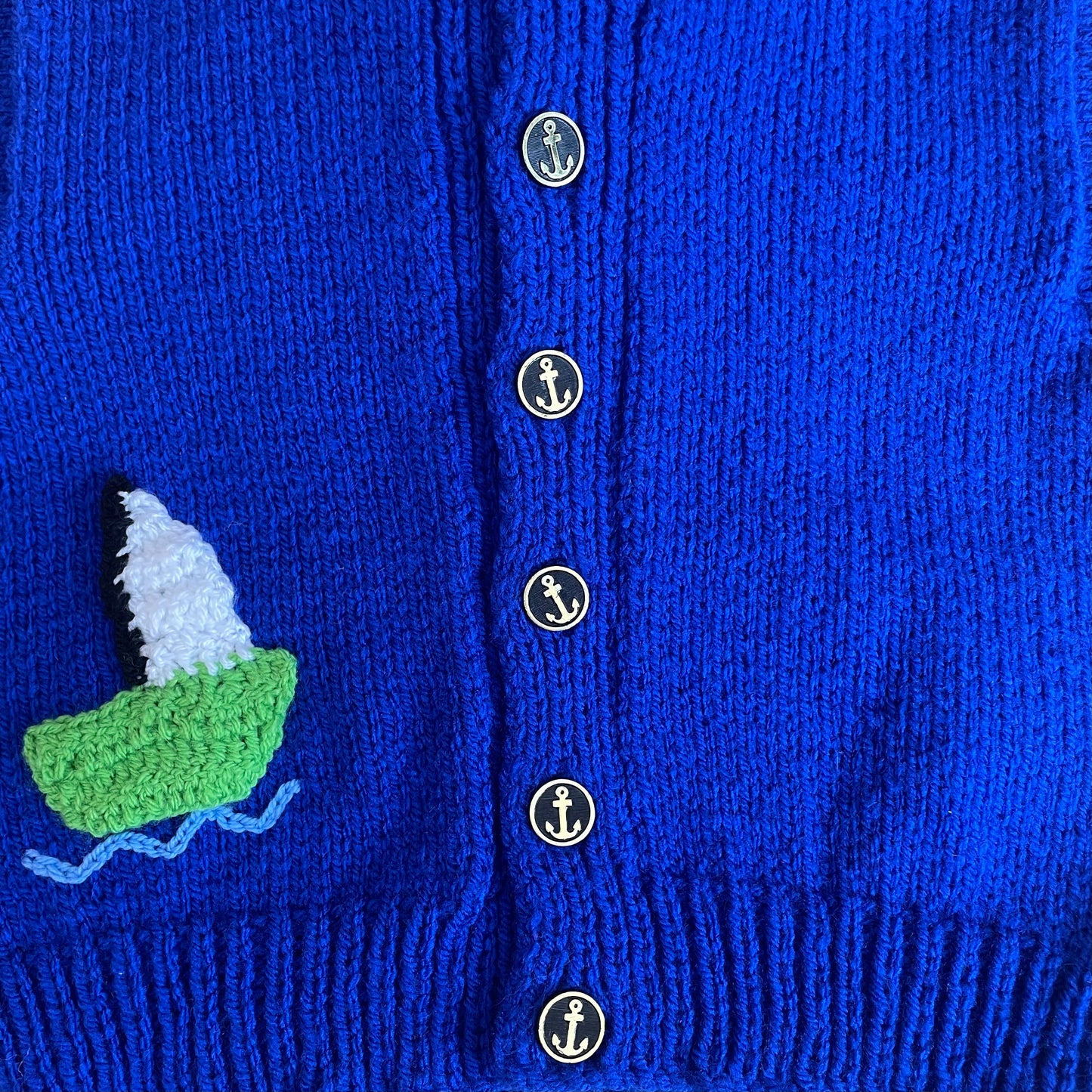 “Ship Ahoy” Handmade Cardigan Size Approx 4-5 Years