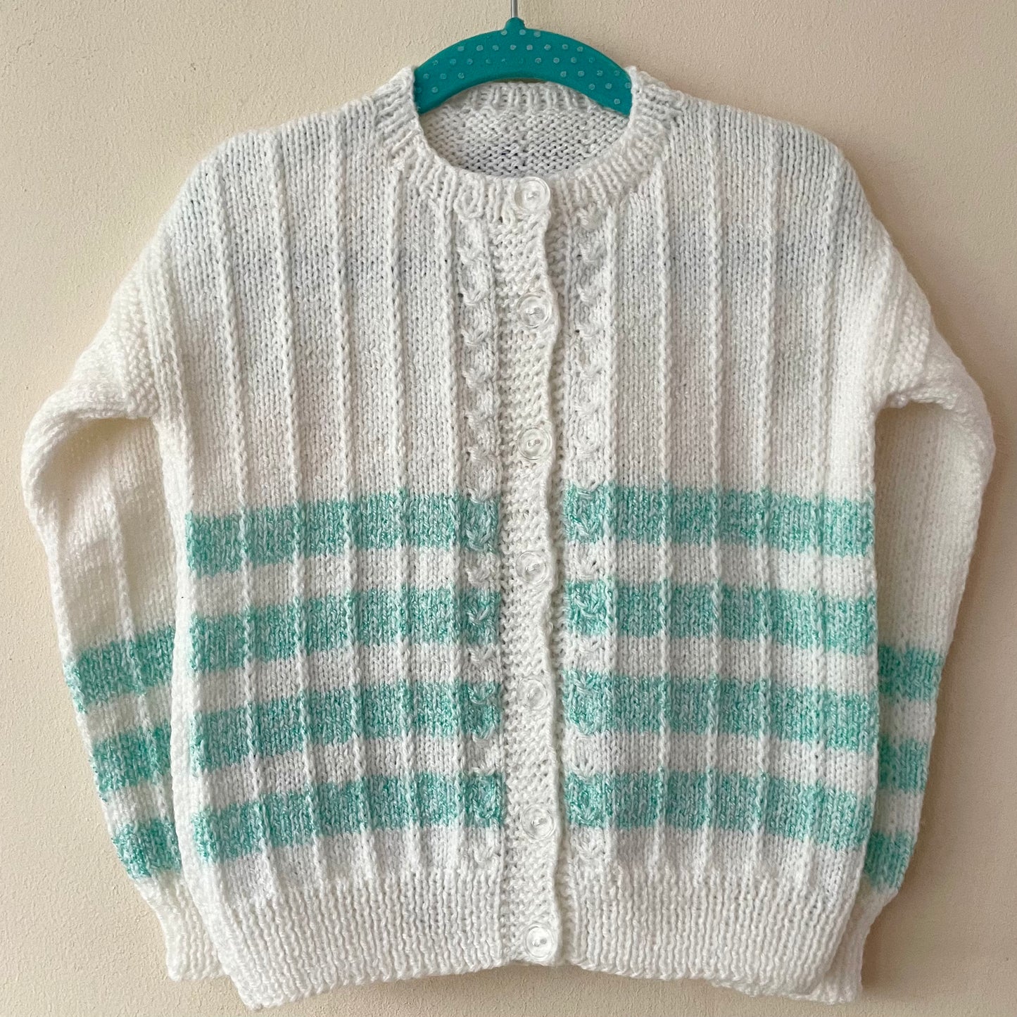 "Earth Day Every Day” Handmade Cardigan Size Approx 2-3 Years