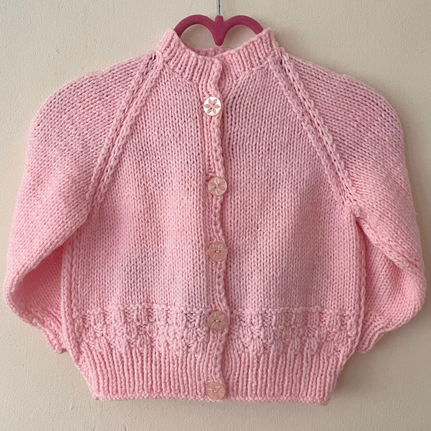 "Squeeze Me” Handmade Cardigan Size Approx 6-12 Months