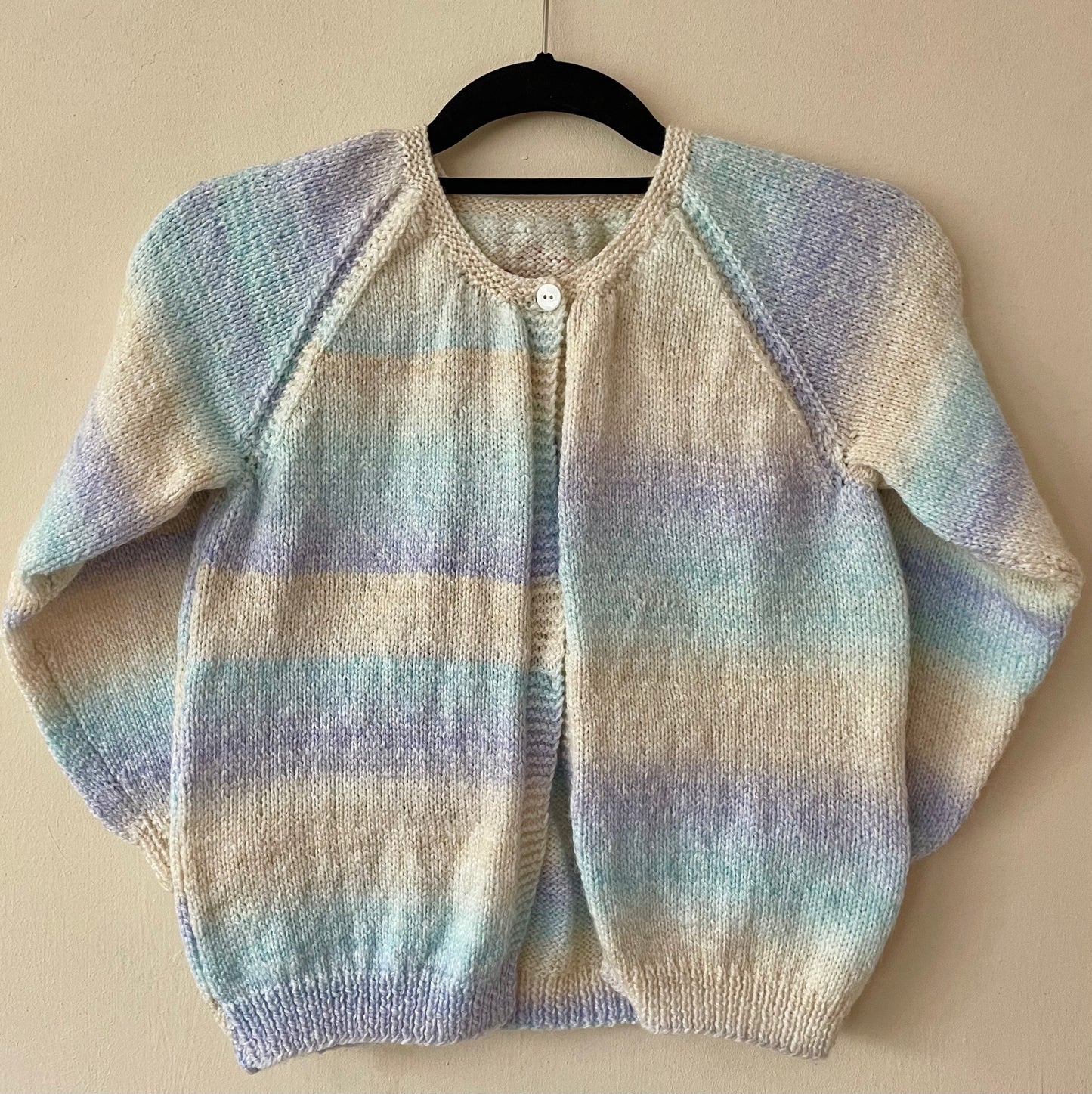 "Wonderful World” Handmade Cardigan Size Approx 6-8 Years