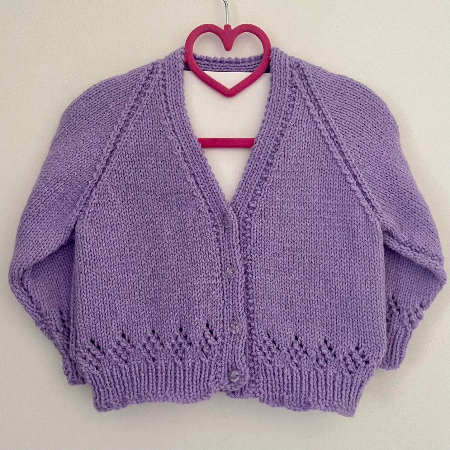 “Party Time” Handmade Cardigan Size Approx 18 months-2.5 Years