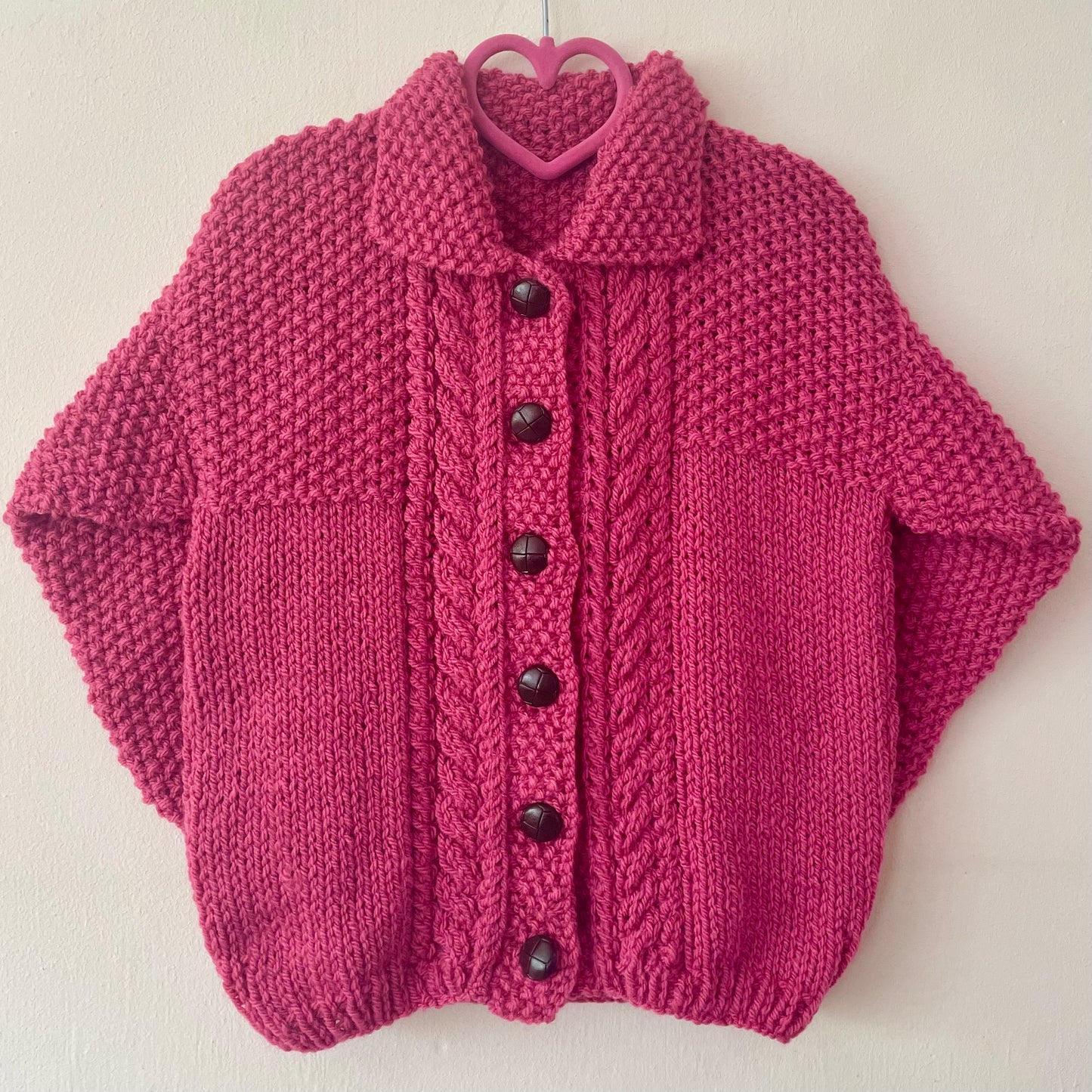 "Who's Come To Tea” Handmade Cardigan Size Approx 3-4 Years