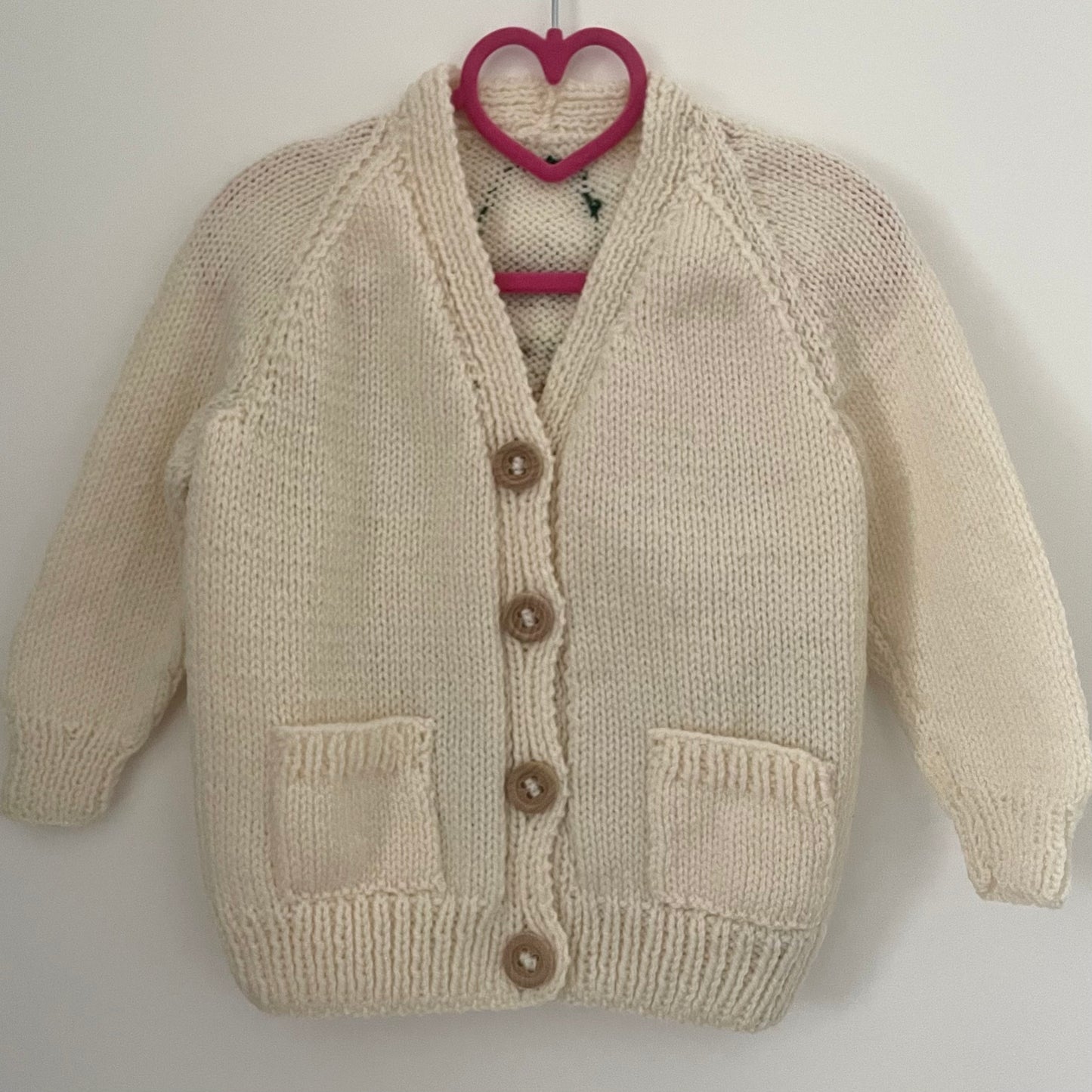 “Breakfast Club” Handmade Cardigan Size Approx 3-4 Years