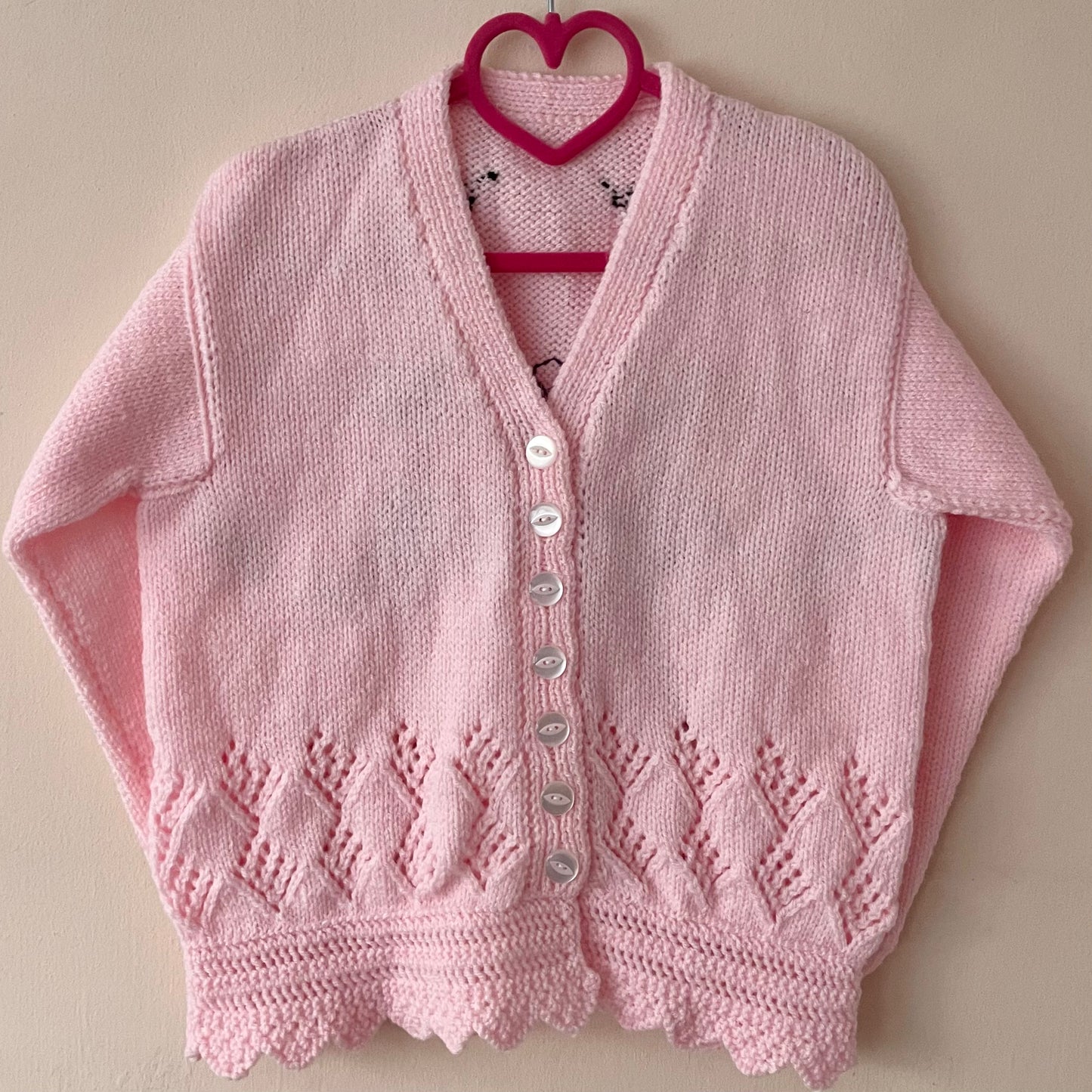 “Cute As Can Bee” Flowers & Bees Handmade Cardigan Size Approx 5-7 Years