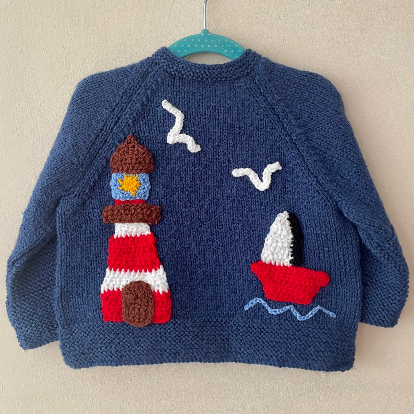 "AHOY” Handmade Dolphin Jumper Size Approx 2-3 Years