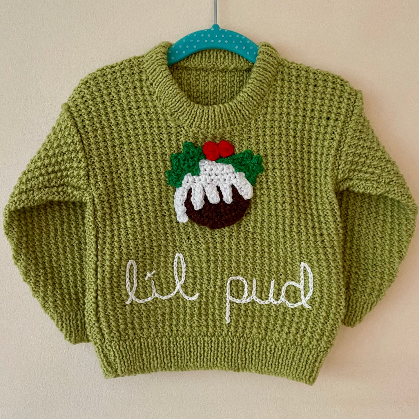 “Lil Pud” Christmas Handmade Jumper Size Approx 12-18 Months